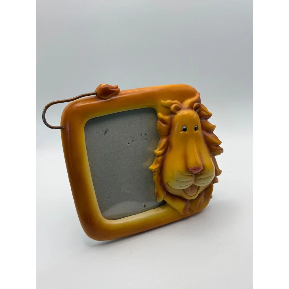 Vintage 3D‎ Lion Resin Picture Frame Safari Jungle Nursery Kids Decor
